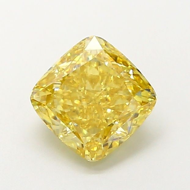 Loose Diamond - CUSHION BRILLIANT 2.03ct Fancy Vivid Yellow VS1: Loose Diamond - CUSHION BRILLIANT 2.03ct Fancy Vivid Yellow VS1 Source: This is a real non-mined Diamond that has been grown in a lab Shape: CUSHION BRILLIANT Carats: 2.03 Color: Fancy Vivid Yellow Ce