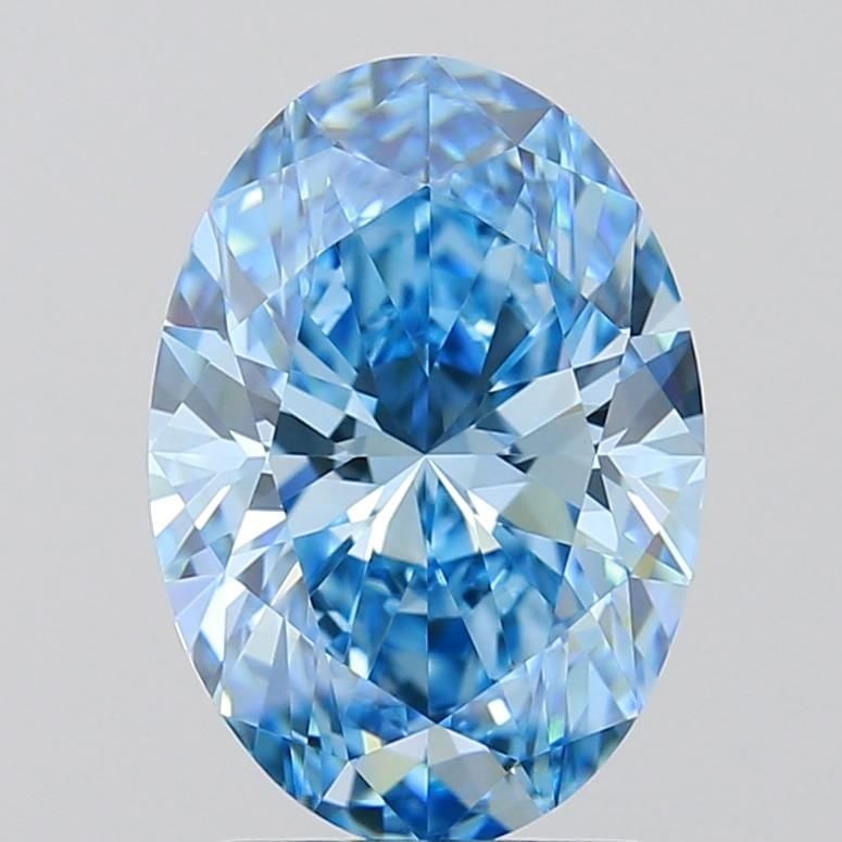 Loose Diamond - OVAL 1.79ct Fancy Vivid Blue VVS1: Loose Diamond - OVAL 1.79ct Fancy Vivid Blue VVS1 Source: This is a real non-mined Diamond that has been grown in a lab Shape: OVAL Carats: 1.79 Color: Fancy Vivid Blue Certification: IGI Video: