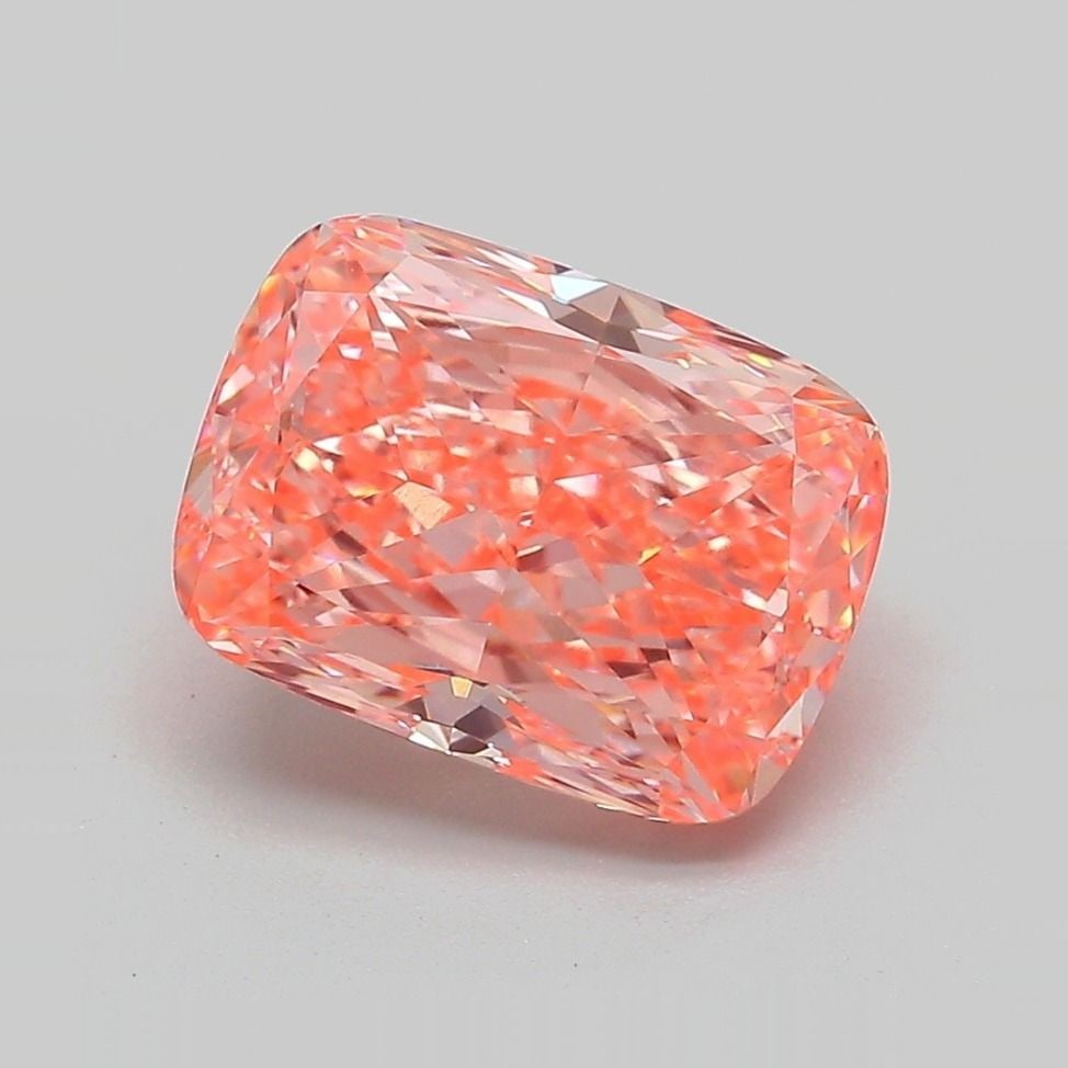 Loose Diamond - CUSHION MODIFIED 3.5ct Fancy Vivid Pink VVS2: Loose Diamond - CUSHION MODIFIED 3.5ct Fancy Vivid Pink VVS2 Source: This is a real non-mined Diamond that has been grown in a lab Shape: CUSHION MODIFIED Carats: 3.5 Color: Fancy Vivid Pink Certifica