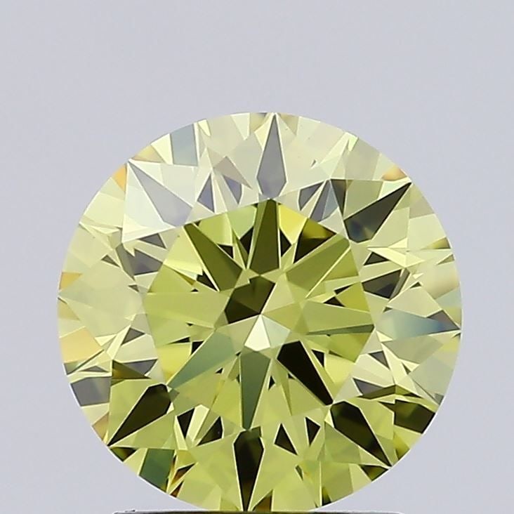 Ideal Loose Diamond - ROUND 2.06ct Fancy Intense Yellow VVS1: Ideal Loose Diamond - ROUND 2.06ct Fancy Intense Yellow VVS1 Source: This is a real non-mined Diamond that has been grown in a lab Shape: ROUND Carats: 2.06 Color: Fancy Intense Yellow Certification: 