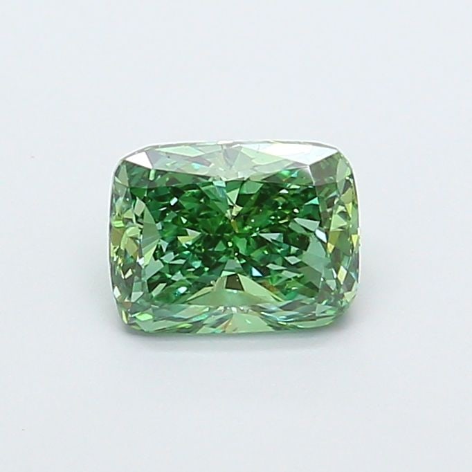 Loose Diamond - CUSHION MODIFIED 1.51ct Fancy Vivid Green VS2: Loose Diamond - CUSHION MODIFIED 1.51ct Fancy Vivid Green VS2 Source: This is a real non-mined Diamond that has been grown in a lab Shape: CUSHION MODIFIED Carats: 1.51 Color: Fancy Vivid Green Certif