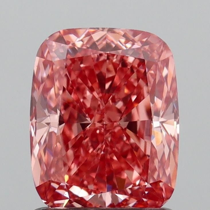 Loose Diamond - CUSHION MODIFIED 1.35ct Fancy Vivid Pink VS1: Loose Diamond - CUSHION MODIFIED 1.35ct Fancy Vivid Pink VS1 Source: This is a real non-mined Diamond that has been grown in a lab Shape: CUSHION MODIFIED Carats: 1.35 Color: Fancy Vivid Pink Certific