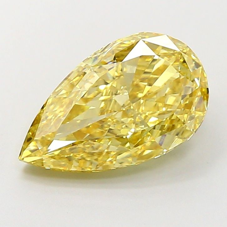 Loose Diamond - PEAR 5.03ct Fancy Intense Yellow VS1: Loose Diamond - PEAR 5.03ct Fancy Intense Yellow VS1 Source: This is a real non-mined Diamond that has been grown in a lab Shape: PEAR Carats: 5.03 Color: Fancy Intense Yellow Certification: IGI Video