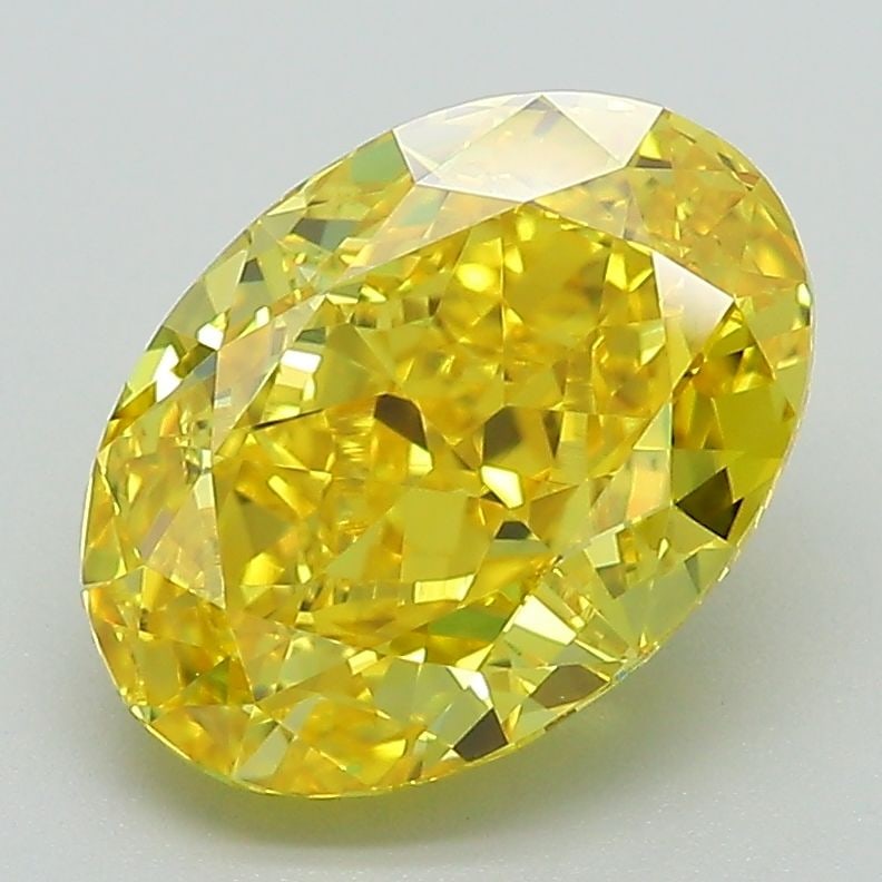 Loose Diamond - OVAL 3.2ct Fancy Vivid Yellow VS1: Loose Diamond - OVAL 3.2ct Fancy Vivid Yellow VS1 Source: This is a real non-mined Diamond that has been grown in a lab Shape: OVAL Carats: 3.2 Color: Fancy Vivid Yellow Certification: IGI Video:
