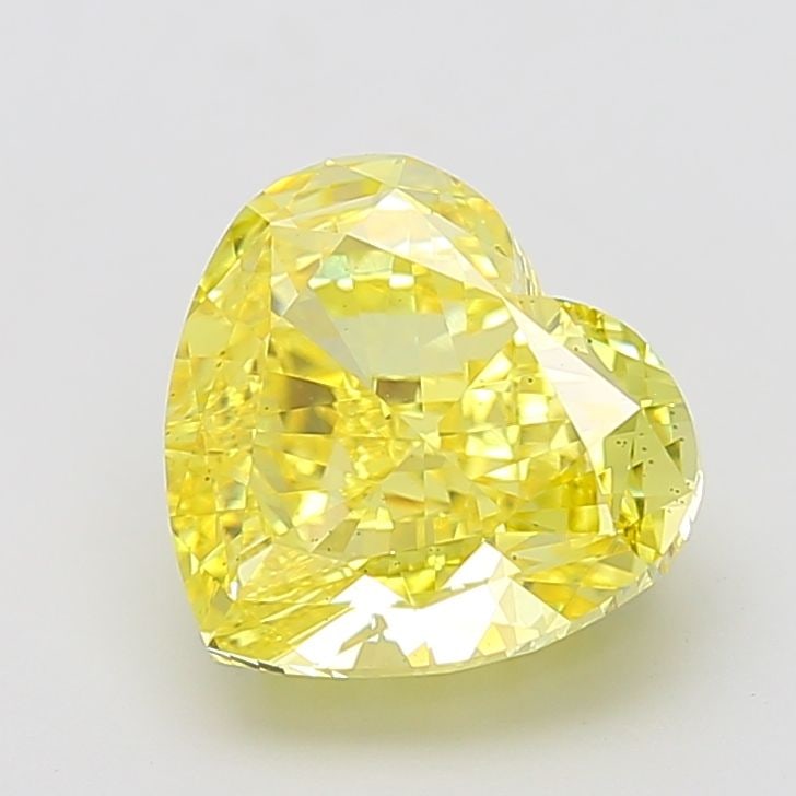 Loose Diamond - HEART 5.03ct Fancy Vivid Yellow VS2: Loose Diamond - HEART 5.03ct Fancy Vivid Yellow VS2 Source: This is a real non-mined Diamond that has been grown in a lab Shape: HEART Carats: 5.03 Color: Fancy Vivid Yellow Certification: IGI Video: