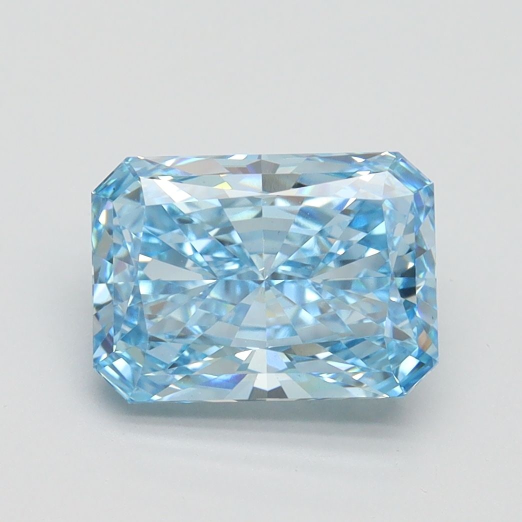 Loose Diamond - RADIANT 2.51ct Fancy Vivid Blue VS1: Loose Diamond - RADIANT 2.51ct Fancy Vivid Blue VS1 Source: This is a real non-mined Diamond that has been grown in a lab Shape: RADIANT Carats: 2.51 Color: Fancy Vivid Blue Certification: IGI Video: