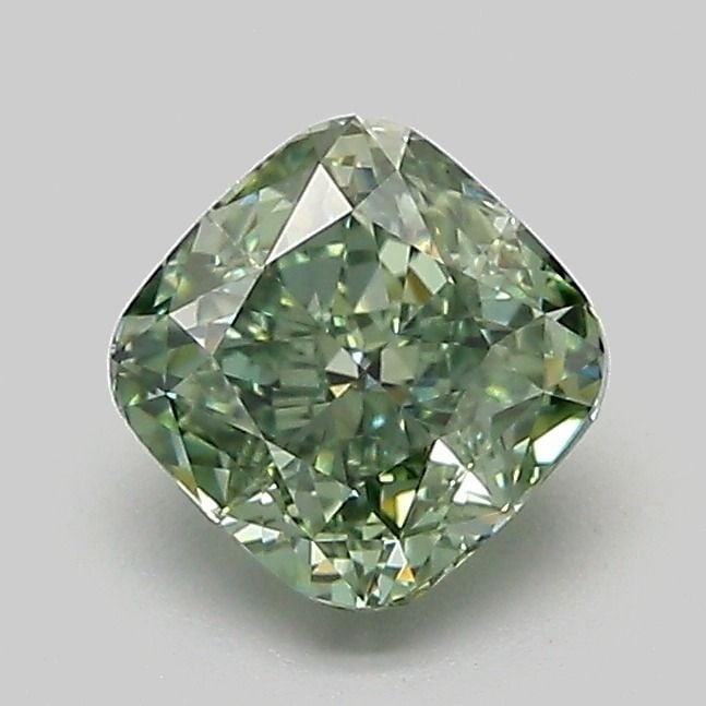 Loose Diamond - CUSHION MODIFIED 1.03ct Fancy Vivid Green VS1: Loose Diamond - CUSHION MODIFIED 1.03ct Fancy Vivid Green VS1 Source: This is a real non-mined Diamond that has been grown in a lab Shape: CUSHION MODIFIED Carats: 1.03 Color: Fancy Vivid Green Certif