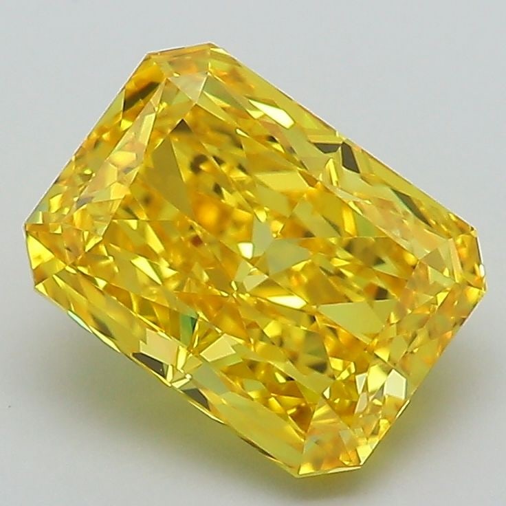 Loose Diamond - RADIANT 2.35ct Fancy Vivid Yellow VVS2: Loose Diamond - RADIANT 2.35ct Fancy Vivid Yellow VVS2 Source: This is a real non-mined Diamond that has been grown in a lab Shape: RADIANT Carats: 2.35 Color: Fancy Vivid Yellow Certification: IGI Vi