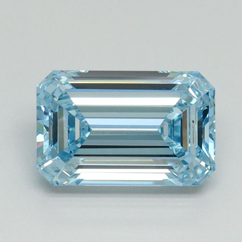 Loose Diamond - EMERALD 1.55ct Fancy Intense Blue VS1: Loose Diamond - EMERALD 1.55ct Fancy Intense Blue VS1 Source: This is a real non-mined Diamond that has been grown in a lab Shape: EMERALD Carats: 1.55 Color: Fancy Intense Blue Certification: IGI Vid