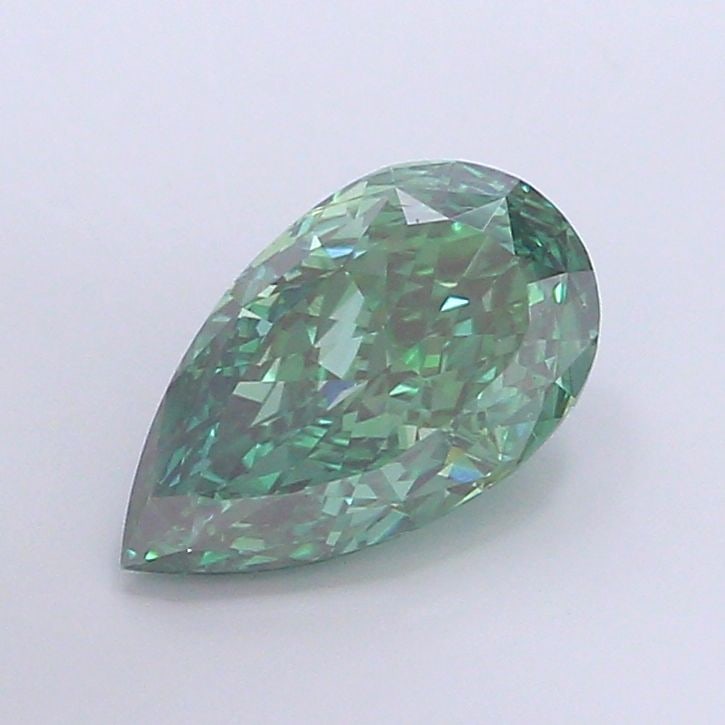 Loose Diamond - PEAR 4.03ct Fancy Vivid Green VS1: Loose Diamond - PEAR 4.03ct Fancy Vivid Green VS1 Source: This is a real non-mined Diamond that has been grown in a lab Shape: PEAR Carats: 4.03 Color: Fancy Vivid Green Certification: IGI Video: