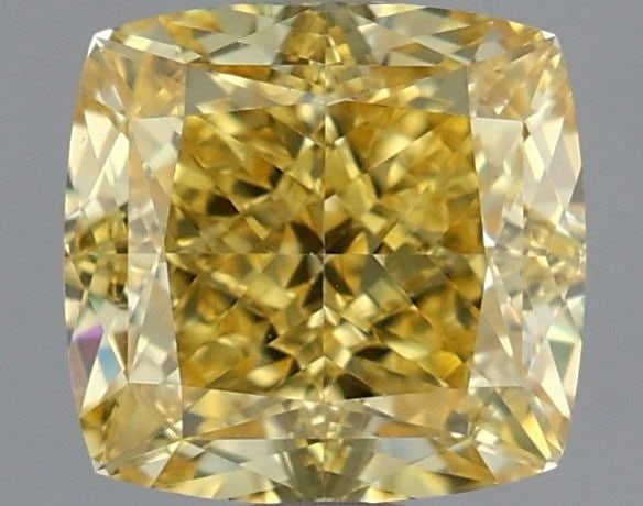 Loose Diamond - CUSHION MODIFIED 1.64ct Fancy Intense Yellow VVS2: Loose Diamond - CUSHION MODIFIED 1.64ct Fancy Intense Yellow VVS2 Source: This is a real non-mined Diamond that has been grown in a lab Shape: CUSHION MODIFIED Carats: 1.64 Color: Fancy Intense Yellow