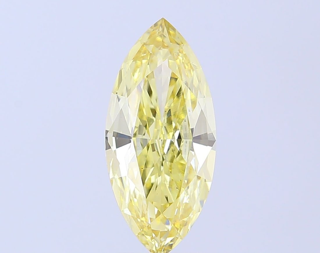 Loose Diamond - MARQUISE 3.08ct Fancy Yellow VS2: Loose Diamond - MARQUISE 3.08ct Fancy Yellow VS2 Source: This is a real non-mined Diamond that has been grown in a lab Shape: MARQUISE Carats: 3.08 Color: Fancy Yellow Certification: IGI Video: