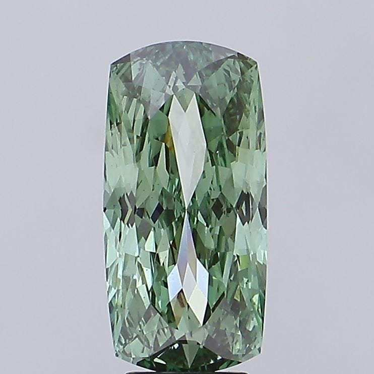 Loose Diamond - CUSHION MODIFIED 6.02ct Fancy Vivid Green VS1: Loose Diamond - CUSHION MODIFIED 6.02ct Fancy Vivid Green VS1 Source: This is a real non-mined Diamond that has been grown in a lab Shape: CUSHION MODIFIED Carats: 6.02 Color: Fancy Vivid Green Certif