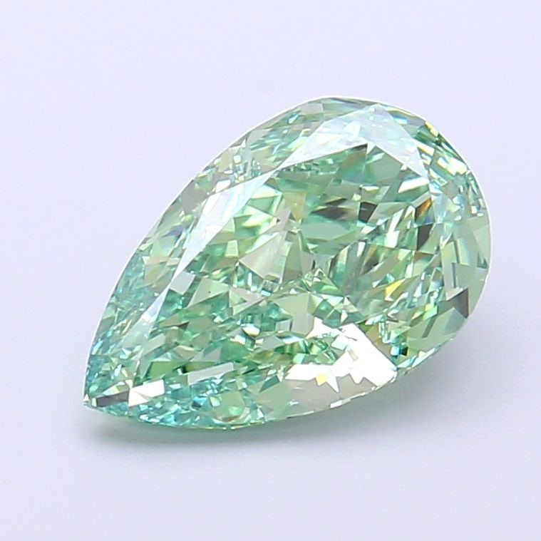 Loose Diamond - PEAR 2.57ct Fancy Vivid Green VVS2: Loose Diamond - PEAR 2.57ct Fancy Vivid Green VVS2 Source: This is a real non-mined Diamond that has been grown in a lab Shape: PEAR Carats: 2.57 Color: Fancy Vivid Green Certification: IGI Video: