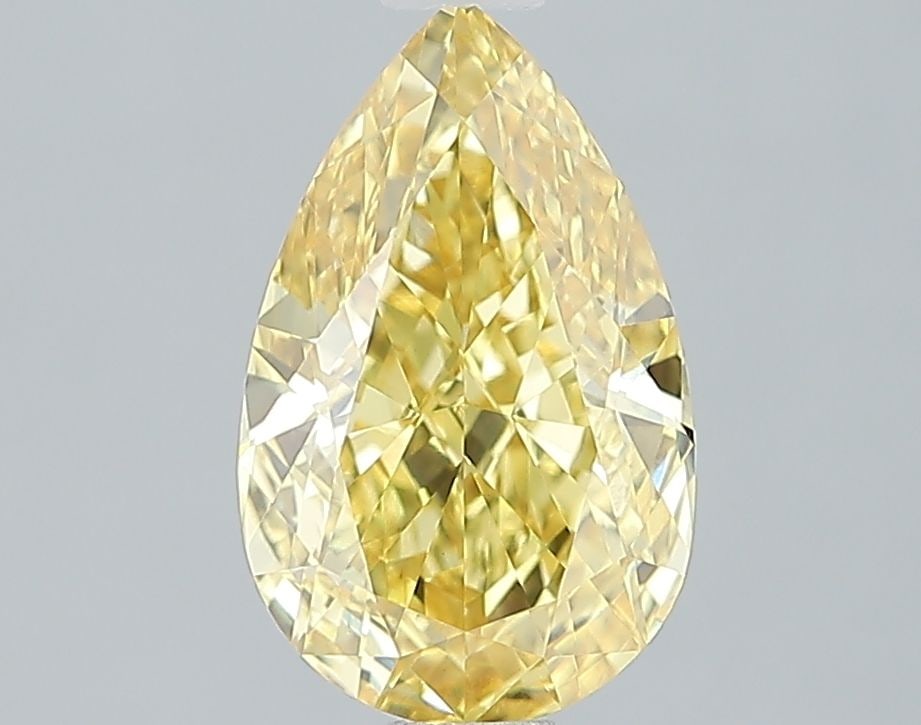 Loose Diamond - PEAR 2.26ct Fancy Vivid Yellow VS1: Loose Diamond - PEAR 2.26ct Fancy Vivid Yellow VS1 Source: This is a real non-mined Diamond that has been grown in a lab Shape: PEAR Carats: 2.26 Color: Fancy Vivid Yellow Certification: IGI Video: