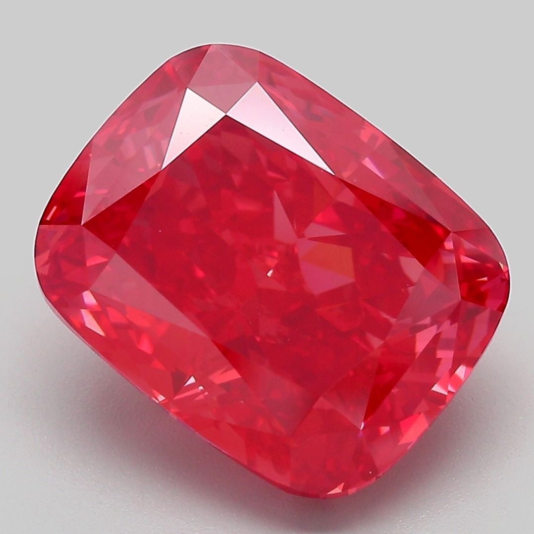 Loose Diamond - CUSHION MODIFIED 8.05ct Fancy Vivid Red VVS2 (1 of 1)
