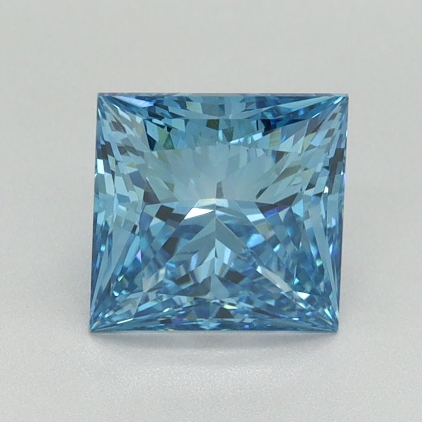 Loose Diamond - PRINCESS 1.67ct Fancy Vivid Blue VS1: Loose Diamond - PRINCESS 1.67ct Fancy Vivid Blue VS1 Source: This is a real non-mined Diamond that has been grown in a lab Shape: PRINCESS Carats: 1.67 Color: Fancy Vivid Blue Certification: IGI