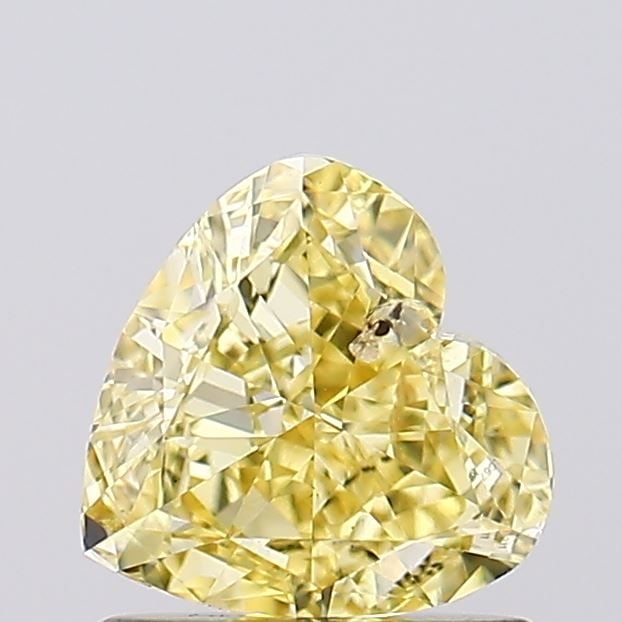 Loose Diamond - HEART 1.02ct Fancy Intense Yellow SI1: Loose Diamond - HEART 1.02ct Fancy Intense Yellow SI1 Source: This is a real non-mined Diamond that has been grown in a lab Shape: HEART Carats: 1.02 Color: Fancy Intense Yellow Certification: IGI Vid