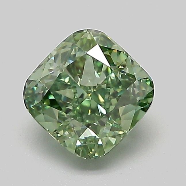 Loose Diamond - CUSHION MODIFIED 1.05ct Fancy Vivid Green VVS2: Loose Diamond - CUSHION MODIFIED 1.05ct Fancy Vivid Green VVS2 Source: This is a real non-mined Diamond that has been grown in a lab Shape: CUSHION MODIFIED Carats: 1.05 Color: Fancy Vivid Green Certi