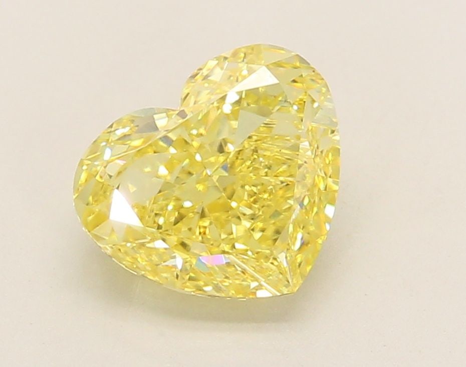 Loose Diamond - HEART 2.63ct Fancy Vivid Yellow VS1: Loose Diamond - HEART 2.63ct Fancy Vivid Yellow VS1 Source: This is a real non-mined Diamond that has been grown in a lab Shape: HEART Carats: 2.63 Color: Fancy Vivid Yellow Certification: IGI Video: