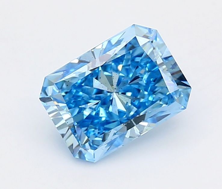 Loose Diamond - RADIANT 2.01ct Fancy Vivid Blue SI1: Loose Diamond - RADIANT 2.01ct Fancy Vivid Blue SI1 Source: This is a real non-mined Diamond that has been grown in a lab Shape: RADIANT Carats: 2.01 Color: Fancy Vivid Blue Certification: IGI Video: