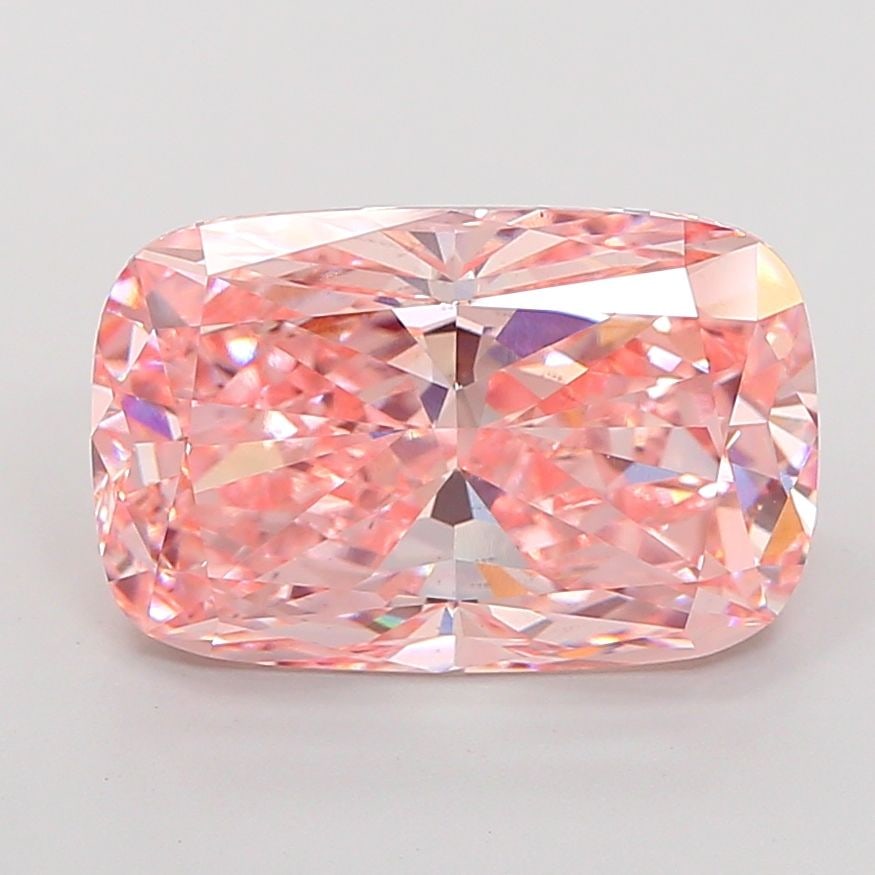 Loose Diamond - CUSHION MODIFIED 7.06ct Fancy Intense Pink VS2: Loose Diamond - CUSHION MODIFIED 7.06ct Fancy Intense Pink VS2 Source: This is a real non-mined Diamond that has been grown in a lab Shape: CUSHION MODIFIED Carats: 7.06 Color: Fancy Intense Pink Cert