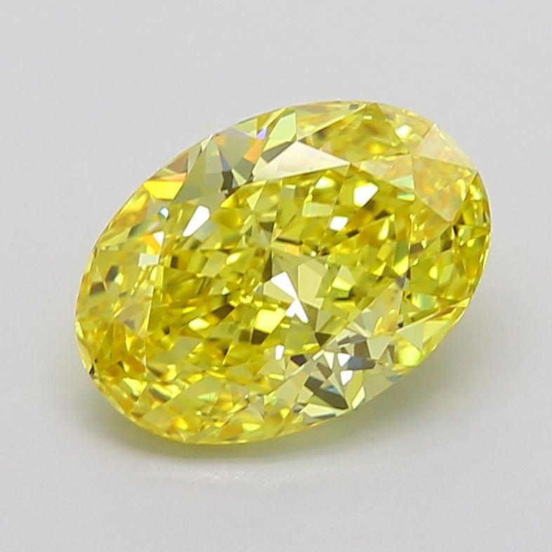 Loose Diamond - OVAL 5.51ct Fancy Vivid Yellow VS2: Loose Diamond - OVAL 5.51ct Fancy Vivid Yellow VS2 Source: This is a real non-mined Diamond that has been grown in a lab Shape: OVAL Carats: 5.51 Color: Fancy Vivid Yellow Certification: IGI The Diamo
