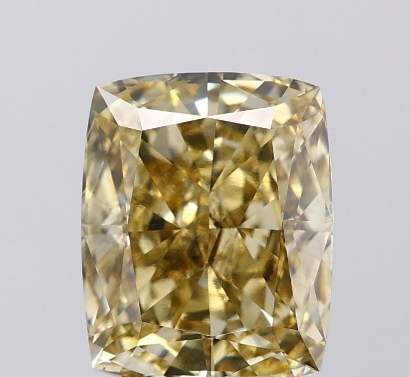 Loose Diamond - CUSHION MODIFIED 4.13ct Fancy Intense Yellow VS2: Loose Diamond - CUSHION MODIFIED 4.13ct Fancy Intense Yellow VS2 Source: This is a real non-mined Diamond that has been grown in a lab Shape: CUSHION MODIFIED Carats: 4.13 Color: Fancy Intense Yellow 
