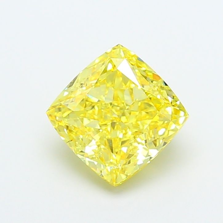 Loose Diamond - CUSHION MODIFIED 3.03ct Fancy Vivid Yellow VS1: Loose Diamond - CUSHION MODIFIED 3.03ct Fancy Vivid Yellow VS1 Source: This is a real non-mined Diamond that has been grown in a lab Shape: CUSHION MODIFIED Carats: 3.03 Color: Fancy Vivid Yellow Cert