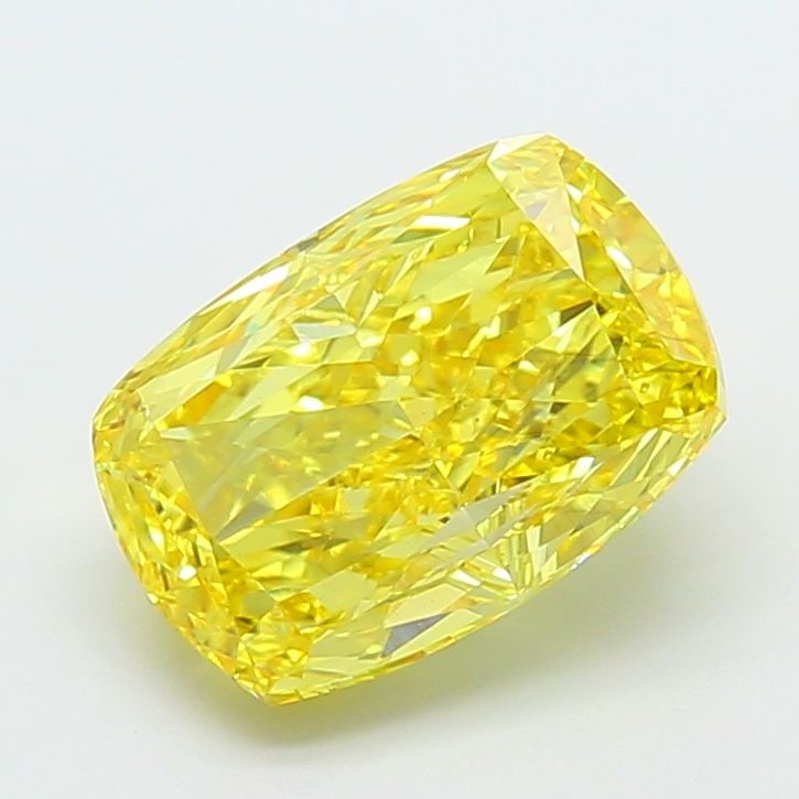 Loose Diamond - CUSHION MODIFIED 5.0ct Fancy Vivid Yellow VS2: Loose Diamond - CUSHION MODIFIED 5.0ct Fancy Vivid Yellow VS2 Source: This is a real non-mined Diamond that has been grown in a lab Shape: CUSHION MODIFIED Carats: 5.0 Color: Fancy Vivid Yellow Certif