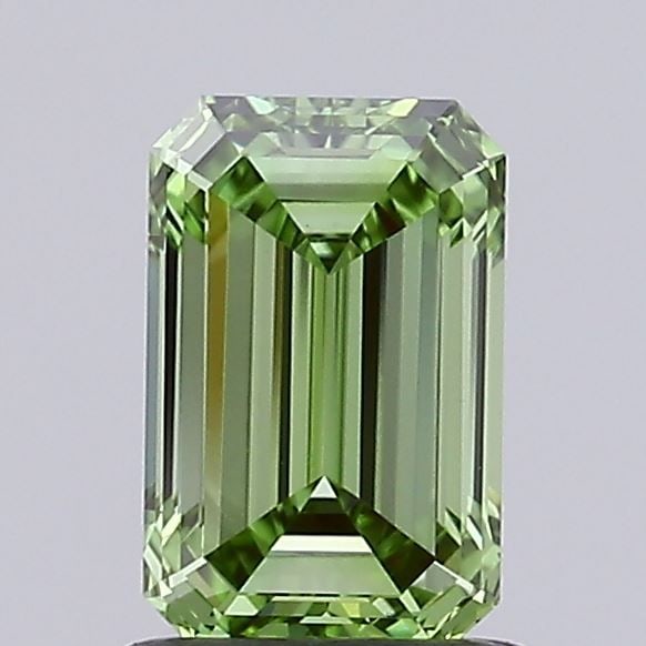 Loose Diamond - EMERALD 1.07ct Fancy Vivid Green VVS2: Loose Diamond - EMERALD 1.07ct Fancy Vivid Green VVS2 Source: This is a real non-mined Diamond that has been grown in a lab Shape: EMERALD Carats: 1.07 Color: Fancy Vivid Green Certification: IGI Vide