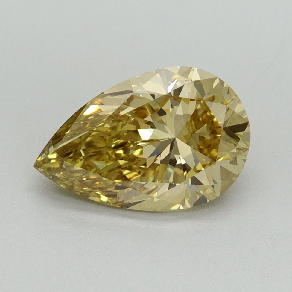 Loose Diamond - PEAR 1.58ct Fancy Vivid Yellow VS1: Loose Diamond - PEAR 1.58ct Fancy Vivid Yellow VS1 Source: This is a real non-mined Diamond that has been grown in a lab Shape: PEAR Carats: 1.58 Color: Fancy Vivid Yellow Certification: IGI Video: