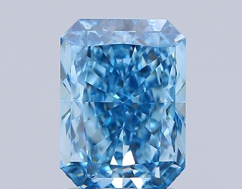 Loose Diamond - RADIANT 1.75ct Fancy Vivid Blue VS1: Loose Diamond - RADIANT 1.75ct Fancy Vivid Blue VS1 Source: This is a real non-mined Diamond that has been grown in a lab Shape: RADIANT Carats: 1.75 Color: Fancy Vivid Blue Certification: NONE Video: