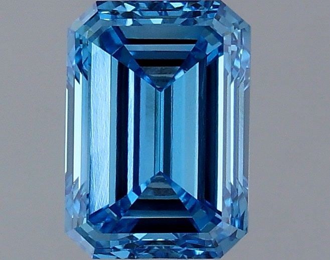Loose Diamond - EMERALD 1.42ct Fancy Vivid Blue VVS2: Loose Diamond - EMERALD 1.42ct Fancy Vivid Blue VVS2 Source: This is a real non-mined Diamond that has been grown in a lab Shape: EMERALD Carats: 1.42 Color: Fancy Vivid Blue Certification: IGI Video:
