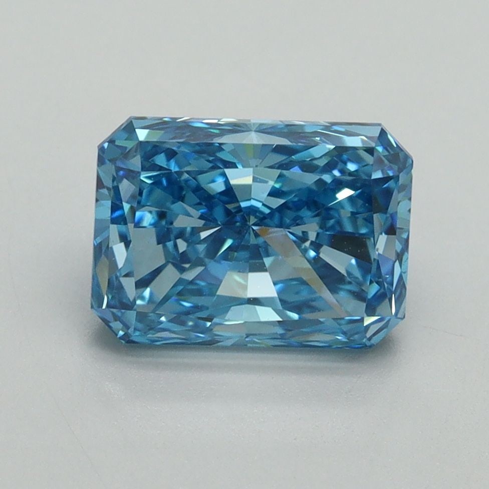 Loose Diamond - RADIANT 2.13ct Fancy Vivid Blue VS2: Loose Diamond - RADIANT 2.13ct Fancy Vivid Blue VS2 Source: This is a real non-mined Diamond that has been grown in a lab Shape: RADIANT Carats: 2.13 Color: Fancy Vivid Blue Certification: IGI Video: