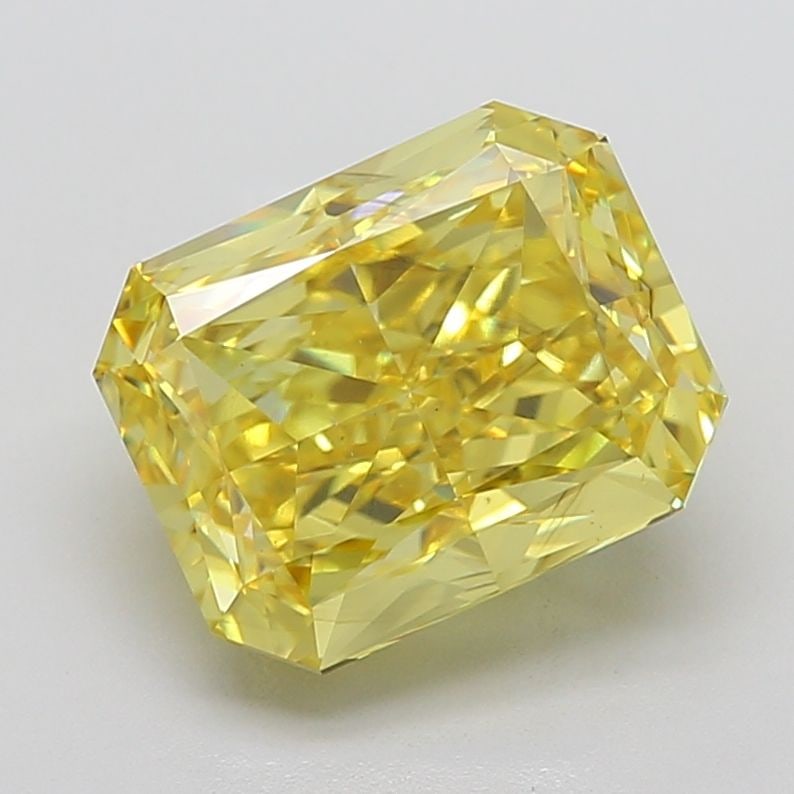 Loose Diamond - RADIANT 9.02ct Fancy Vivid Yellow VS2: Loose Diamond - RADIANT 9.02ct Fancy Vivid Yellow VS2 Source: This is a real non-mined Diamond that has been grown in a lab Shape: RADIANT Carats: 9.02 Color: Fancy Vivid Yellow Certification: IGI The