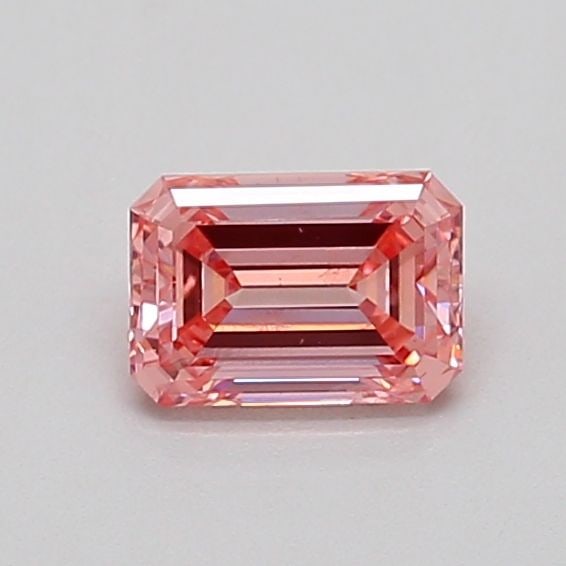 Loose Diamond - EMERALD 0.53ct Fancy Vivid Pink SI2: Loose Diamond - EMERALD 0.53ct Fancy Vivid Pink SI2 Source: This is a real non-mined Diamond that has been grown in a lab Shape: EMERALD Carats: 0.53 Color: Fancy Vivid Pink Certification: IGI Video: