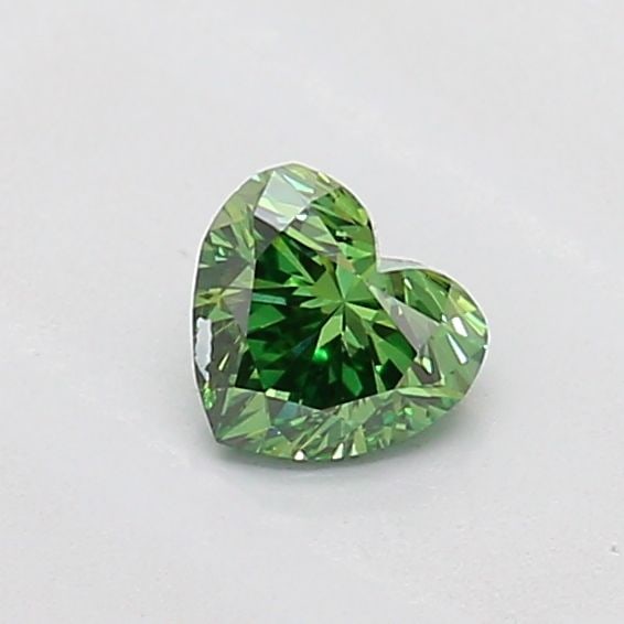 Loose Diamond - HEART 0.31ct Fancy Vivid Green VS1: Loose Diamond - HEART 0.31ct Fancy Vivid Green VS1 Source: This is a real non-mined Diamond that has been grown in a lab Shape: HEART Carats: 0.31 Color: Fancy Vivid Green Certification: IGI Video: