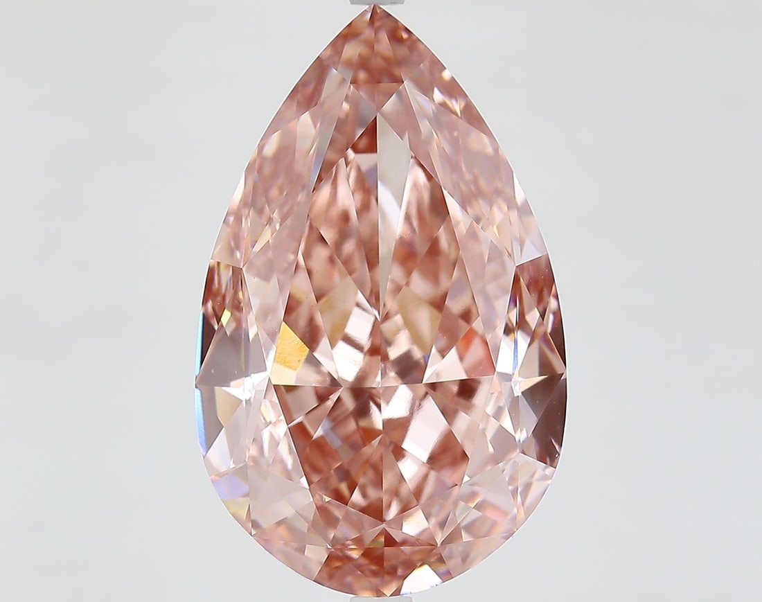 Loose Diamond - PEAR 14.63ct Fancy Intense Pink VS1: Loose Diamond - PEAR 14.63ct Fancy Intense Pink VS1 Source: This is a real non-mined Diamond that has been grown in a lab Shape: PEAR Carats: 14.63 Color: Fancy Intense Pink Certification: IGI Video: