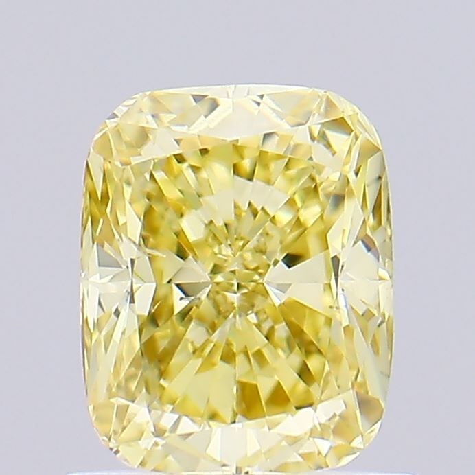 Loose Diamond - CUSHION MODIFIED 0.89ct Fancy Yellow VS2: Loose Diamond - CUSHION MODIFIED 0.89ct Fancy Yellow VS2 Source: This is a real non-mined Diamond that has been grown in a lab Shape: CUSHION MODIFIED Carats: 0.89 Color: Fancy Yellow Certification: I