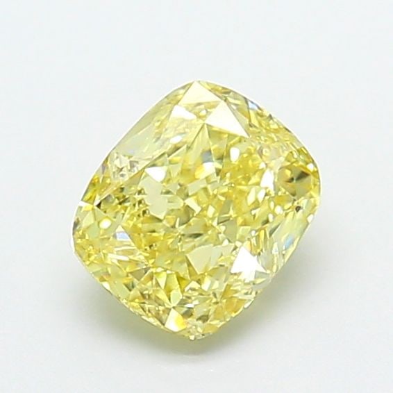 Loose Diamond - CUSHION MODIFIED 1.31ct Fancy Intense Yellow VS2: Loose Diamond - CUSHION MODIFIED 1.31ct Fancy Intense Yellow VS2 Source: This is a real non-mined Diamond that has been grown in a lab Shape: CUSHION MODIFIED Carats: 1.31 Color: Fancy Intense Yellow 
