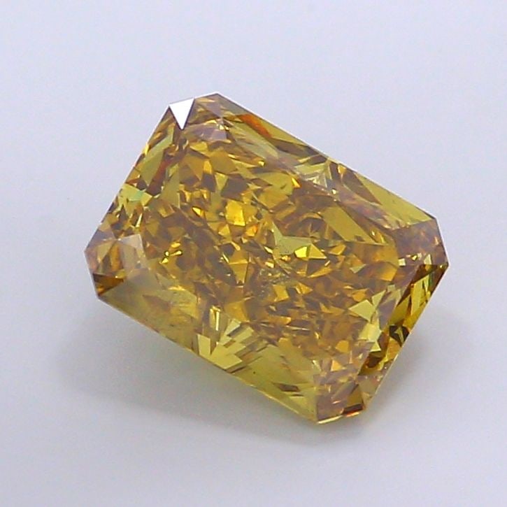 Loose Diamond - RADIANT 8.0ct Fancy Intense Brown Yellow SI1: Loose Diamond - RADIANT 8.0ct Fancy Intense Brown Yellow SI1 Source: This is a real non-mined Diamond that has been grown in a lab Shape: RADIANT Carats: 8.0 Color: Fancy Intense Brown Yellow Certific