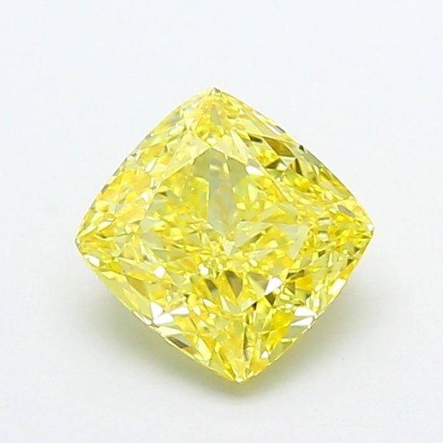 Loose Diamond - CUSHION MODIFIED 1.52ct Fancy Vivid Yellow VS1: Loose Diamond - CUSHION MODIFIED 1.52ct Fancy Vivid Yellow VS1 Source: This is a real non-mined Diamond that has been grown in a lab Shape: CUSHION MODIFIED Carats: 1.52 Color: Fancy Vivid Yellow Cert