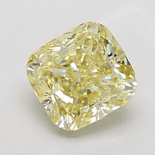 Loose Diamond - CUSHION MODIFIED 1.52ct Fancy Yellow VS2: Loose Diamond - CUSHION MODIFIED 1.52ct Fancy Yellow VS2 Source: This is a real non-mined Diamond that has been grown in a lab Shape: CUSHION MODIFIED Carats: 1.52 Color: Fancy Yellow Certification: I