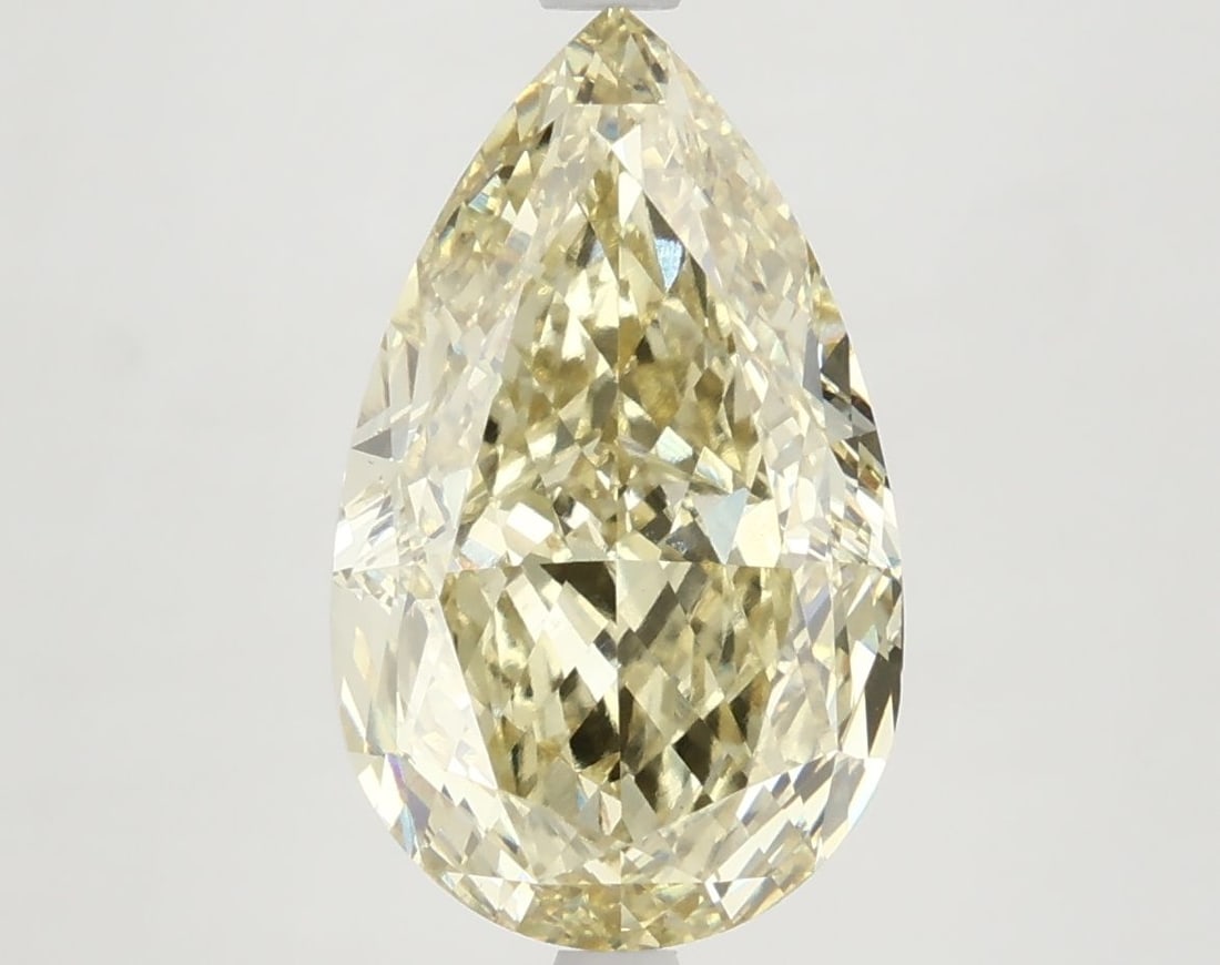 Loose Diamond - PEAR 5.23ct Fancy Intense Yellow VS1: Loose Diamond - PEAR 5.23ct Fancy Intense Yellow VS1 Source: This is a real non-mined Diamond that has been grown in a lab Shape: PEAR Carats: 5.23 Color: Fancy Intense Yellow Certification: IGI Video