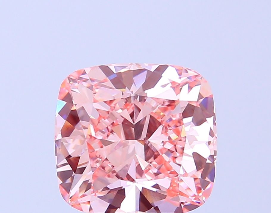 Loose Diamond - CUSHION MODIFIED 4.02ct Fancy Intense Pink VVS2: Loose Diamond - CUSHION MODIFIED 4.02ct Fancy Intense Pink VVS2 Source: This is a real non-mined Diamond that has been grown in a lab Shape: CUSHION MODIFIED Carats: 4.02 Color: Fancy Intense Pink Cer