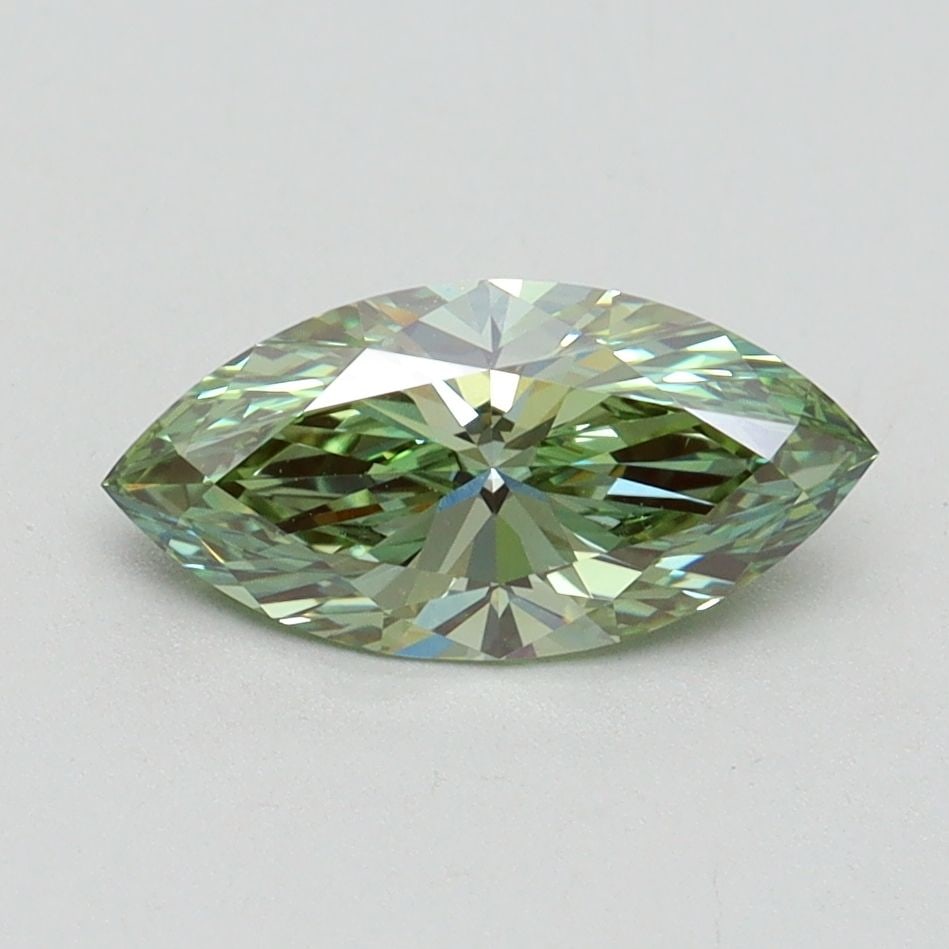Loose Diamond - MARQUISE 1.01ct Fancy Vivid Green VS1: Loose Diamond - MARQUISE 1.01ct Fancy Vivid Green VS1 Source: This is a real non-mined Diamond that has been grown in a lab Shape: MARQUISE Carats: 1.01 Color: Fancy Vivid Green Certification: IGI Vid