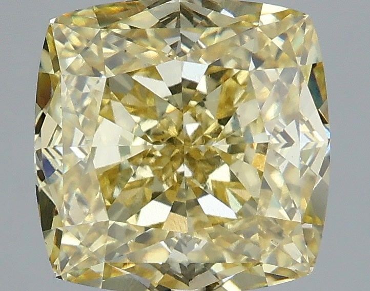 Loose Diamond - CUSHION MODIFIED 3.59ct Fancy Yellow VS1: Loose Diamond - CUSHION MODIFIED 3.59ct Fancy Yellow VS1 Source: This is a real non-mined Diamond that has been grown in a lab Shape: CUSHION MODIFIED Carats: 3.59 Color: Fancy Yellow Certification: I