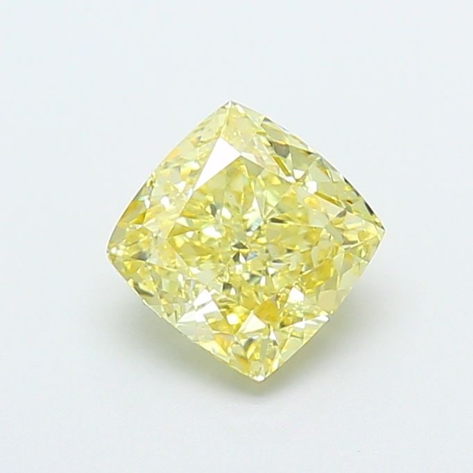 Loose Diamond - CUSHION MODIFIED 1.58ct Fancy Light Yellow VS1: Loose Diamond - CUSHION MODIFIED 1.58ct Fancy Light Yellow VS1 Source: This is a real non-mined Diamond that has been grown in a lab Shape: CUSHION MODIFIED Carats: 1.58 Color: Fancy Light Yellow Cert