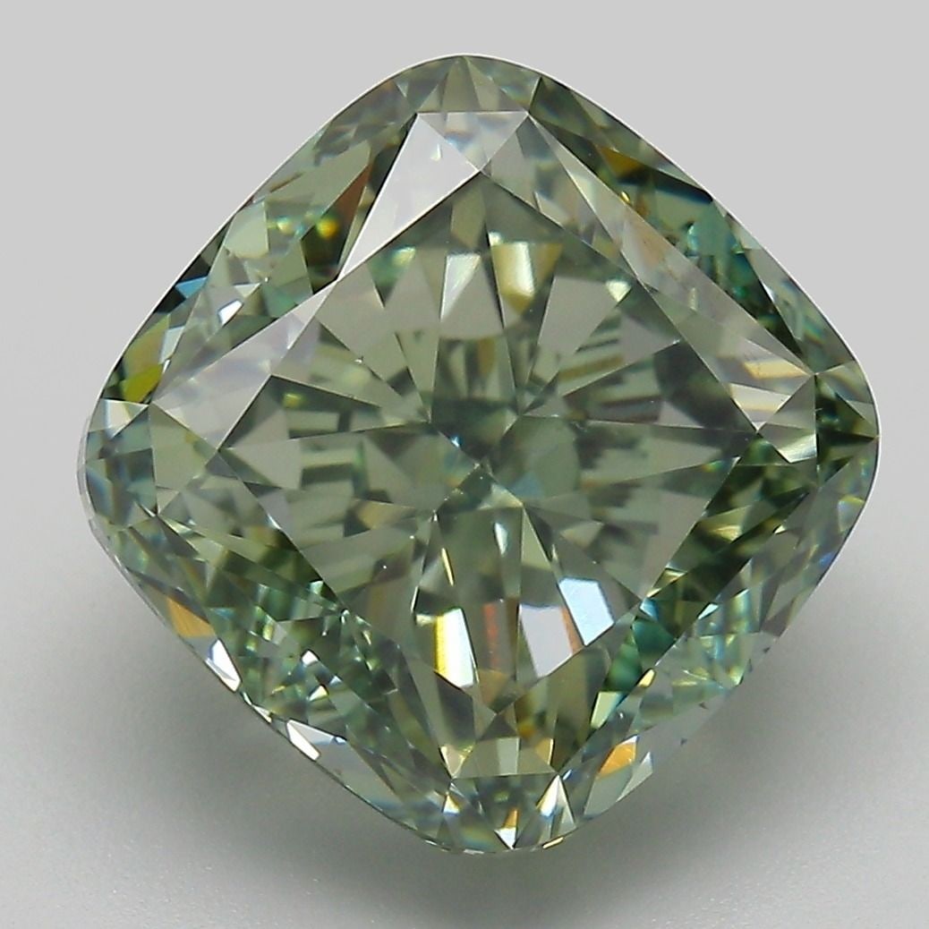 Loose Diamond - CUSHION MODIFIED 8.66ct Fancy Intense Green VS1: Loose Diamond - CUSHION MODIFIED 8.66ct Fancy Intense Green VS1 Source: This is a real non-mined Diamond that has been grown in a lab Shape: CUSHION MODIFIED Carats: 8.66 Color: Fancy Intense Green Ce